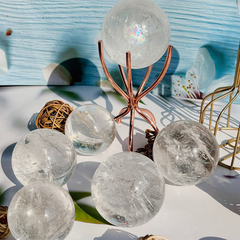 New arrival clear quartz sphere white crystals ball