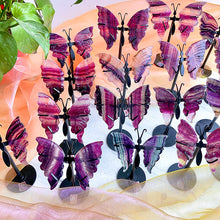 Load image into Gallery viewer, Beautiful Fluorite Butterfly Wings Carving Set (small size)