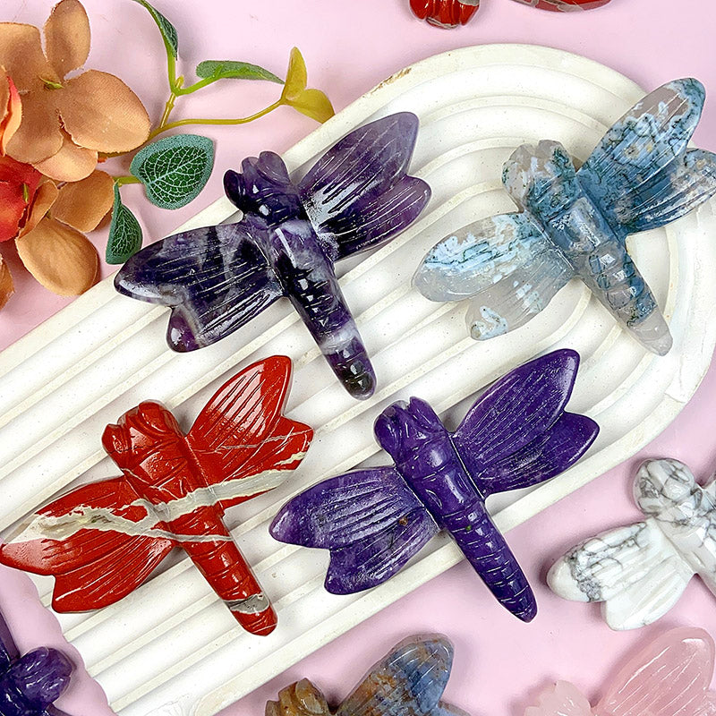 Different Materials Dragonfly Carvings