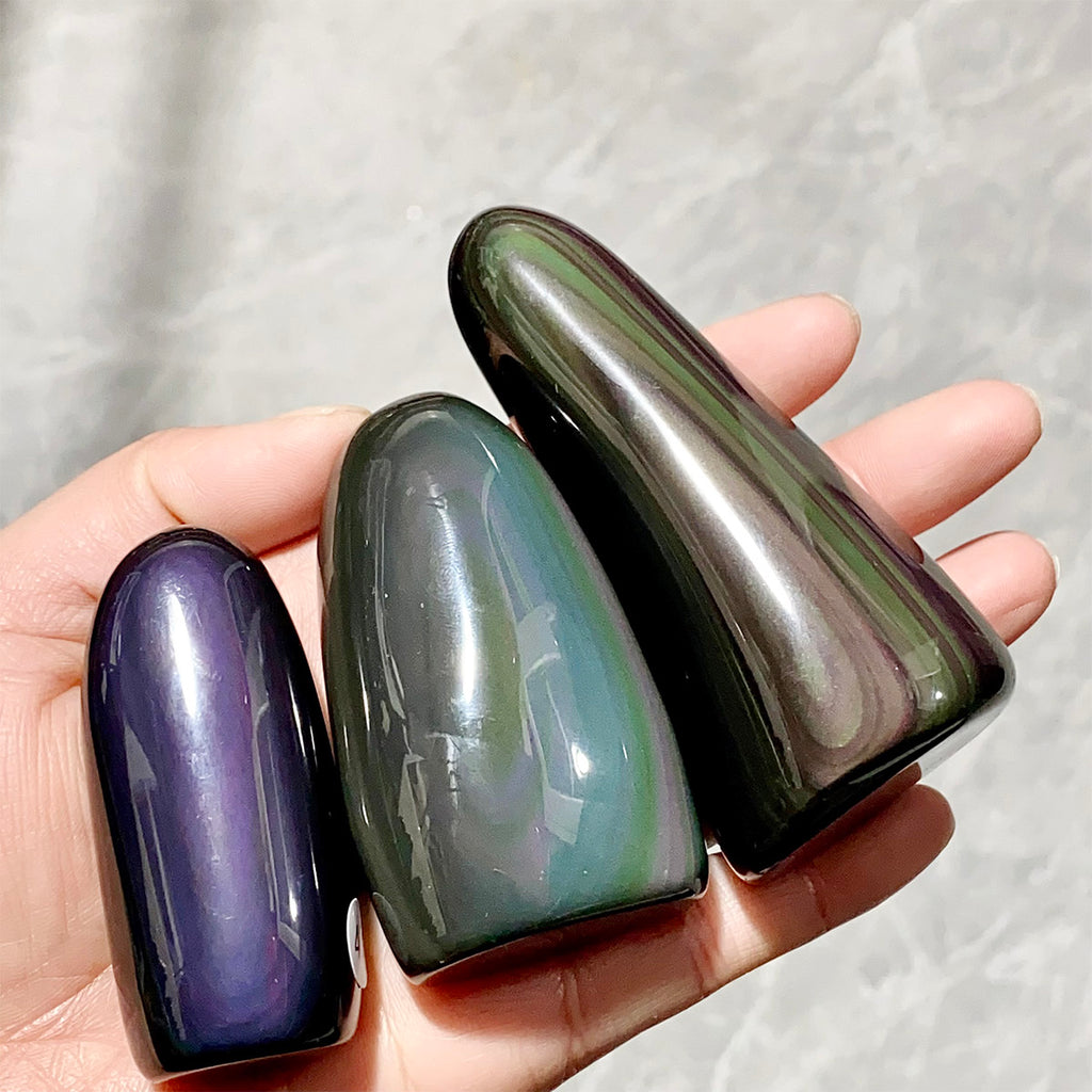 Natural Crystal Rainbow Obsidian Freeform