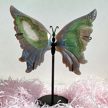 Load image into Gallery viewer, Beautiful Druzy Agate Butterfly Wings Set