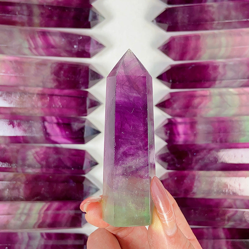 Natural Magenta Fluorite Tower/Point