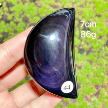 Load image into Gallery viewer, Natural Crystal Rainbow Obsidian Plam Moon