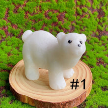 Load image into Gallery viewer, Cute White Jade Polar Bear Carving