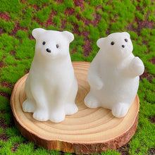 Load image into Gallery viewer, Cute White Jade Polar Bear Carving