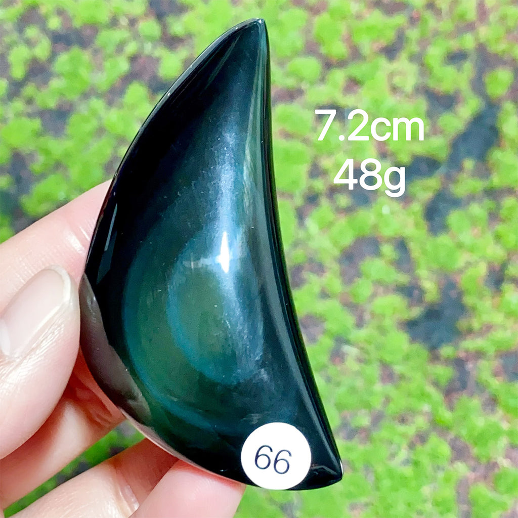 Natural Crystal Rainbow Obsidian Plam Moon