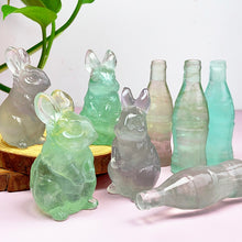 Load image into Gallery viewer, Fluorite Bunny Bottle Carvings