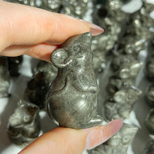 Load image into Gallery viewer, Cute Pyrite Bunny Carvings