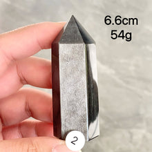 Load image into Gallery viewer, Natural Silver Obsidian Crystal Tower