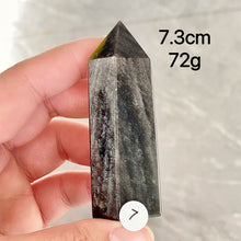 Load image into Gallery viewer, Natural Silver Obsidian Crystal Tower