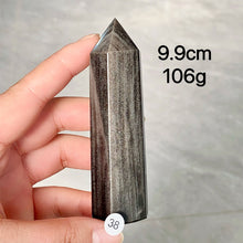 Load image into Gallery viewer, Natural Silver Obsidian Crystal Tower