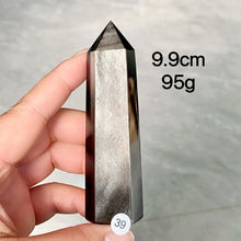 Load image into Gallery viewer, Natural Silver Obsidian Crystal Tower