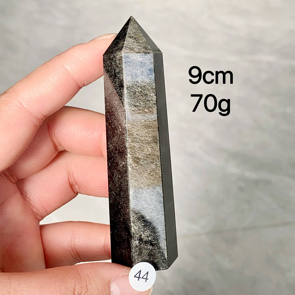 Natural Silver Obsidian Crystal Tower