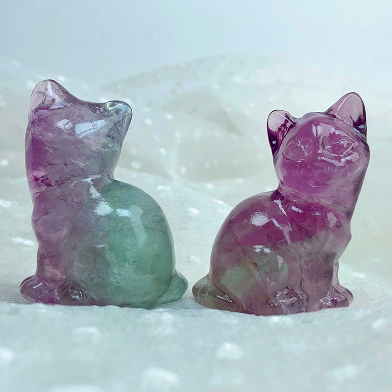 Different Kinds dog/cat/Rabbit/elephant Fluorite Carvings