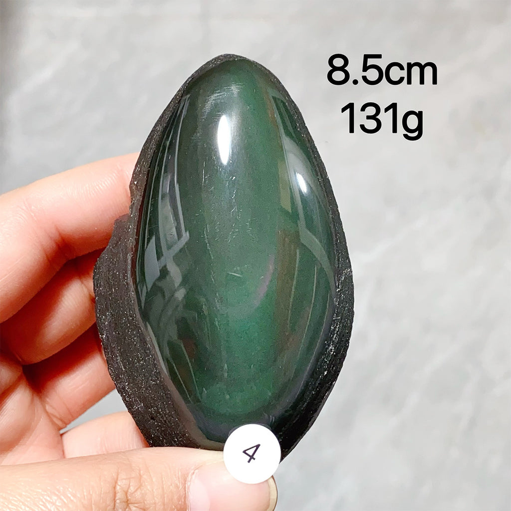 Natural Rainbow Obsidian Crystal Raw Stone