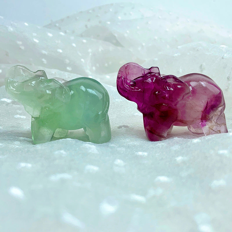 Different Kinds dog/cat/Rabbit/elephant Fluorite Carvings