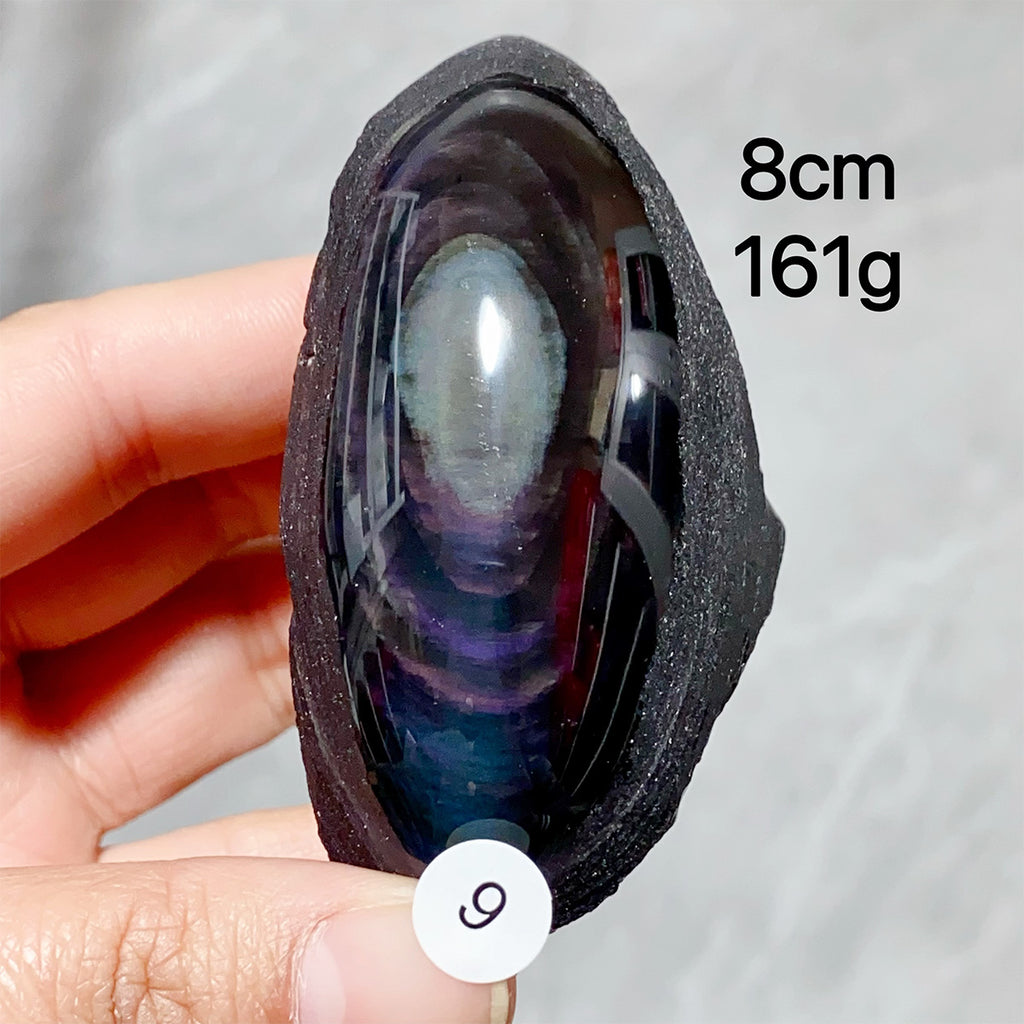 Natural Rainbow Obsidian Crystal Raw Stone