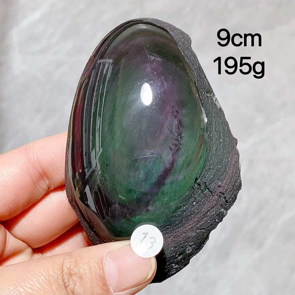 Natural Rainbow Obsidian Crystal Raw Stone