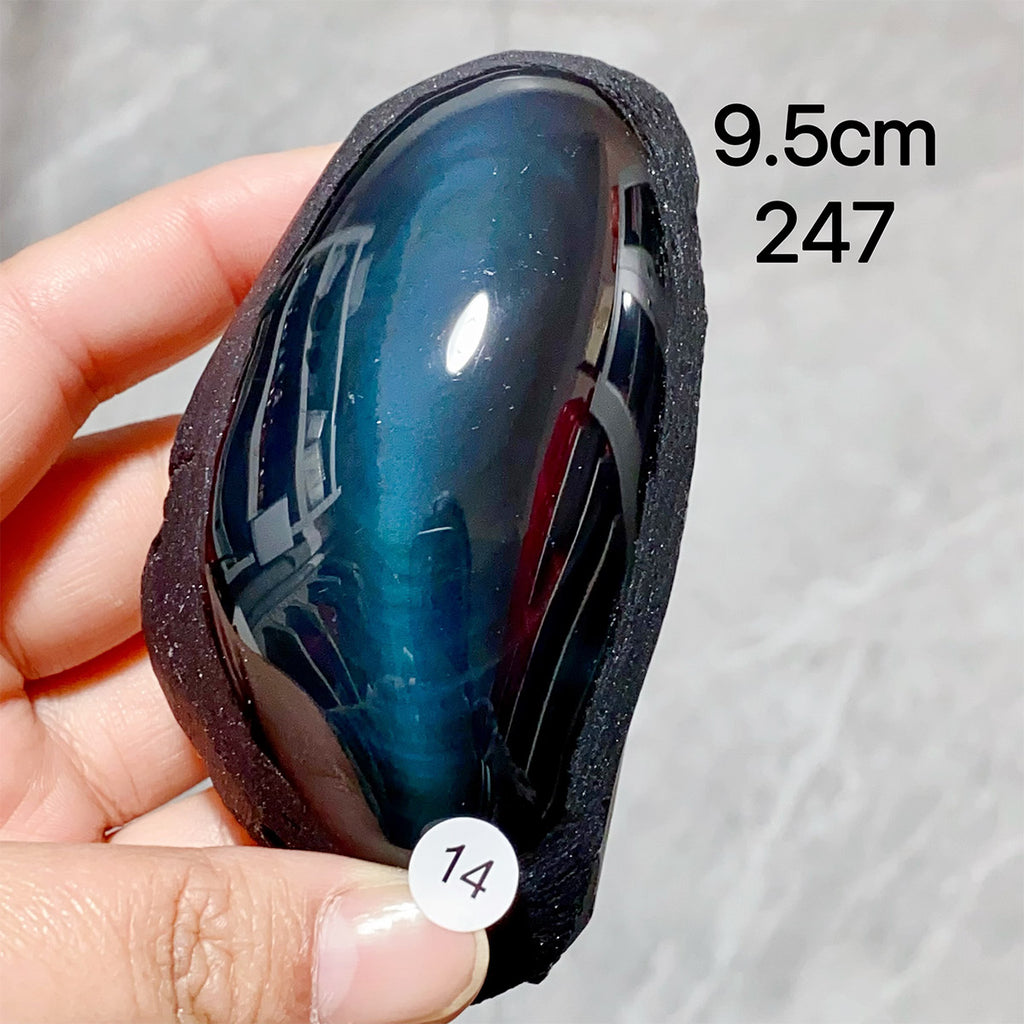 Natural Rainbow Obsidian Crystal Raw Stone