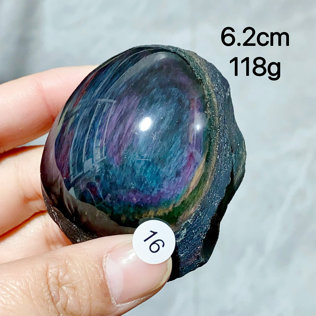 Natural Rainbow Obsidian Crystal Raw Stone