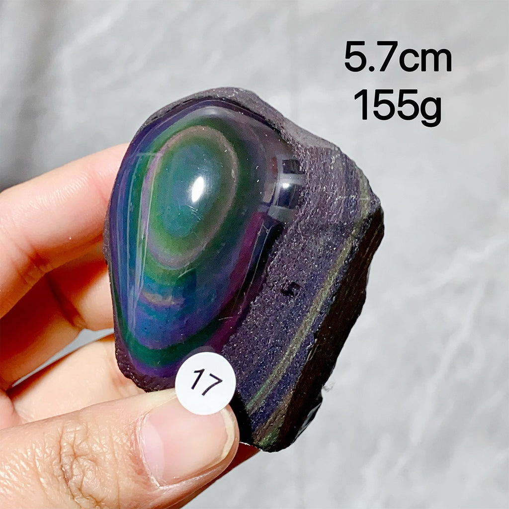 Natural Rainbow Obsidian Crystal Raw Stone