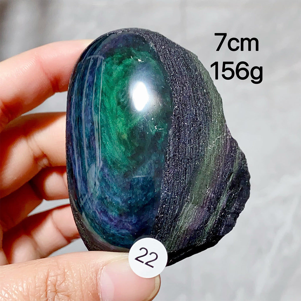 Natural Rainbow Obsidian Crystal Raw Stone