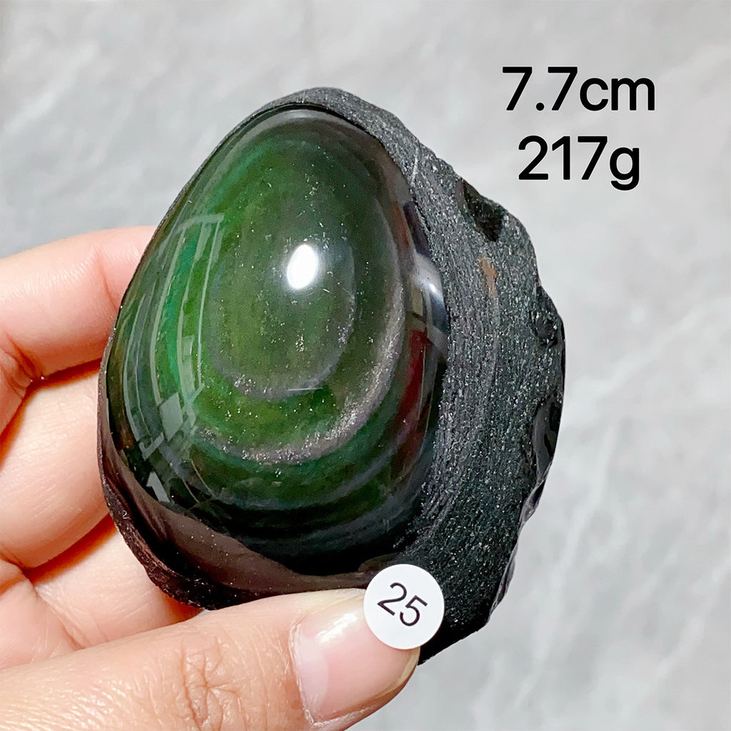 Natural Rainbow Obsidian Crystal Raw Stone