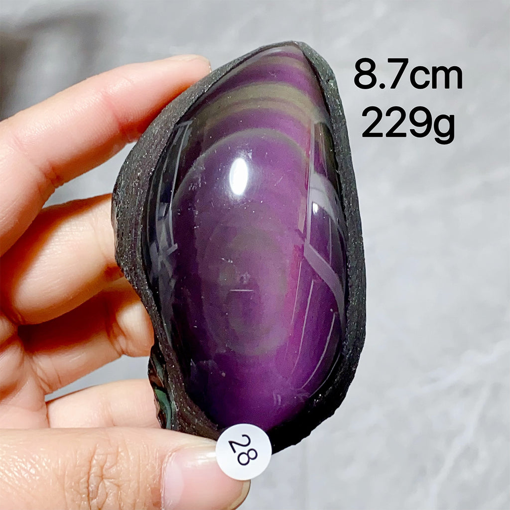 Natural Rainbow Obsidian Crystal Raw Stone