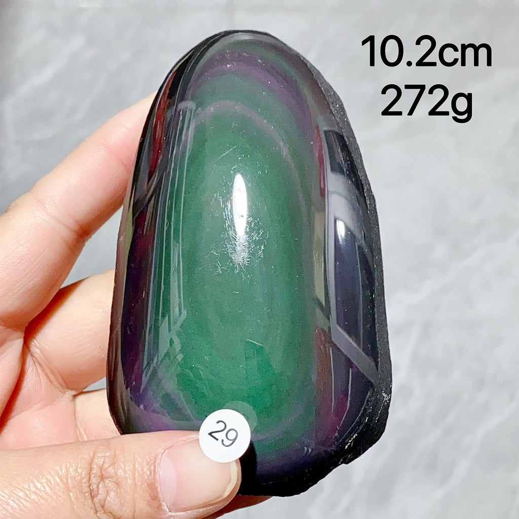 Natural Rainbow Obsidian Crystal Raw Stone