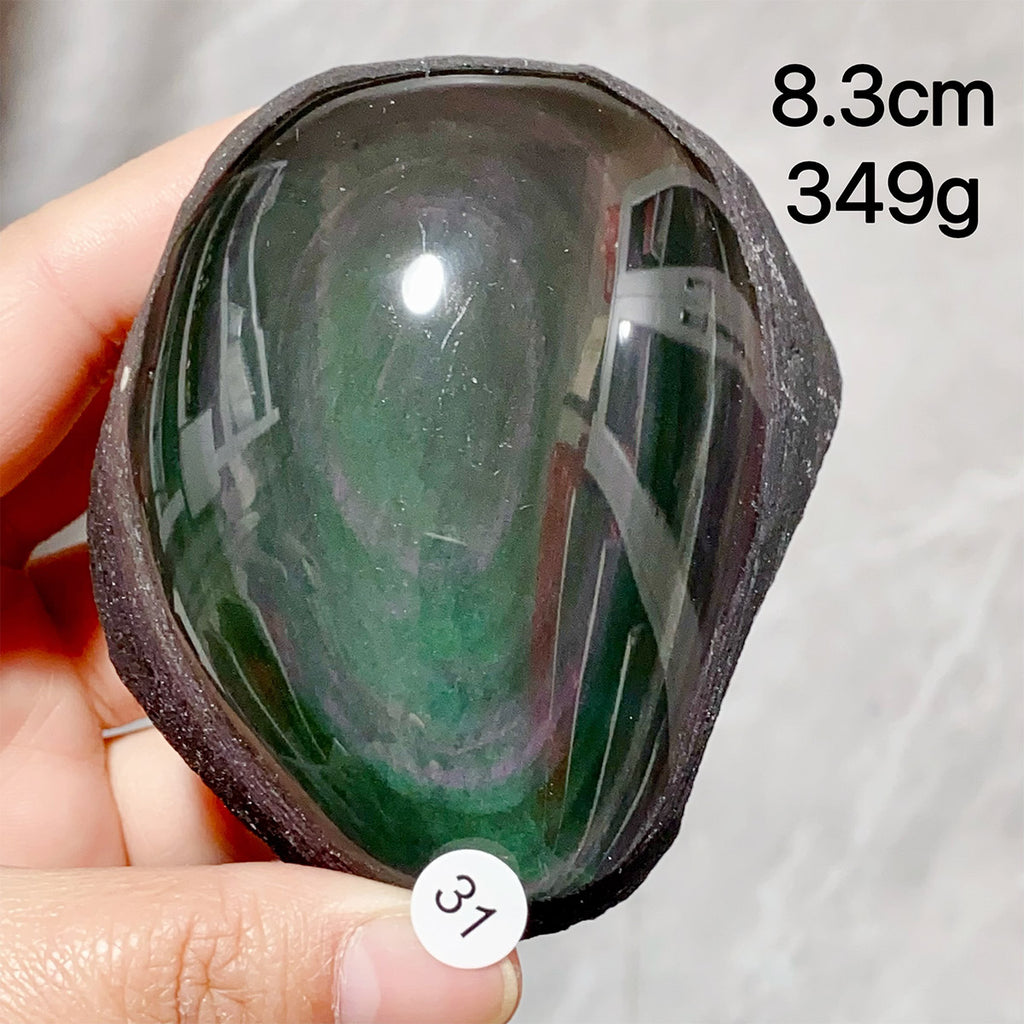 Natural Rainbow Obsidian Crystal Raw Stone