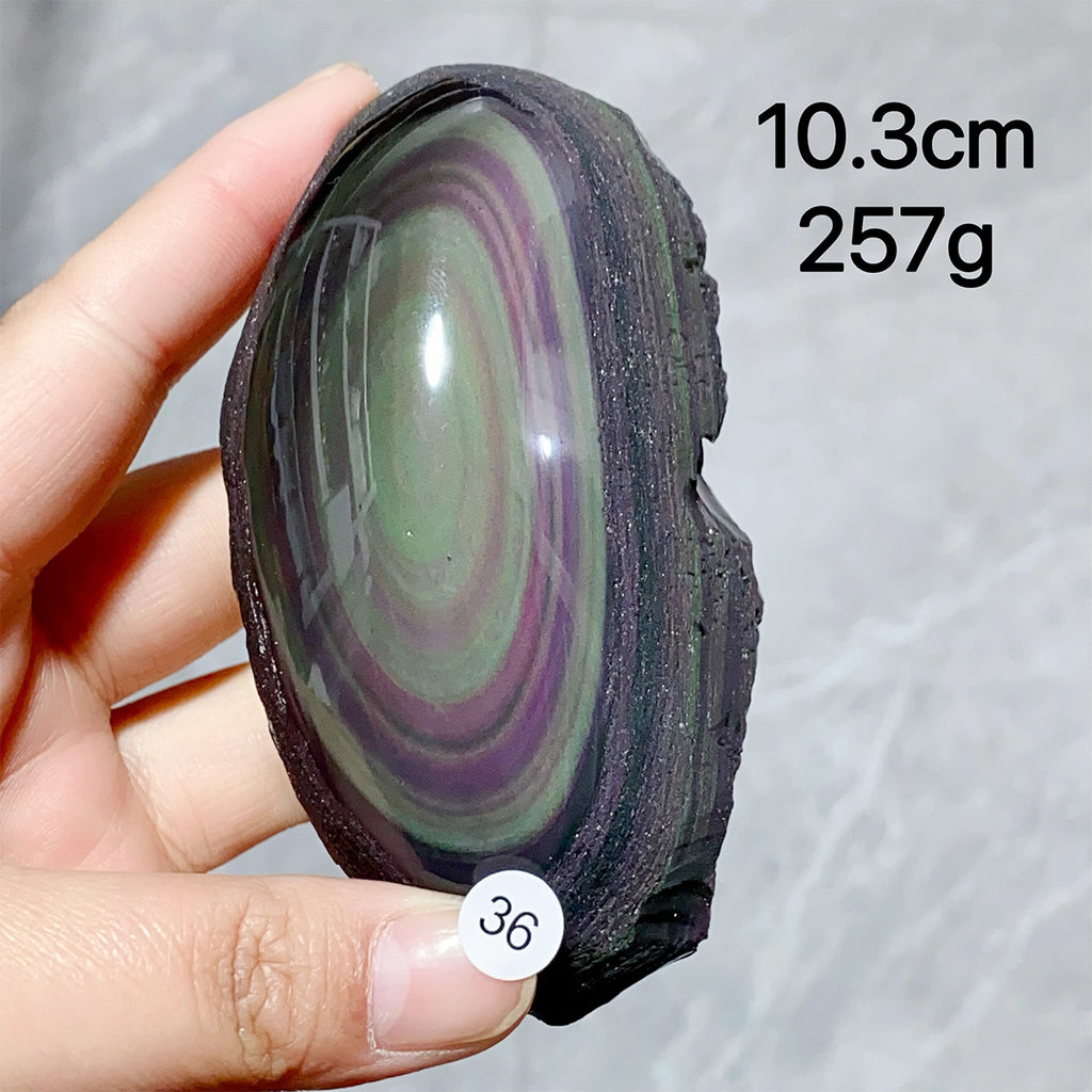 Natural Rainbow Obsidian Crystal Raw Stone