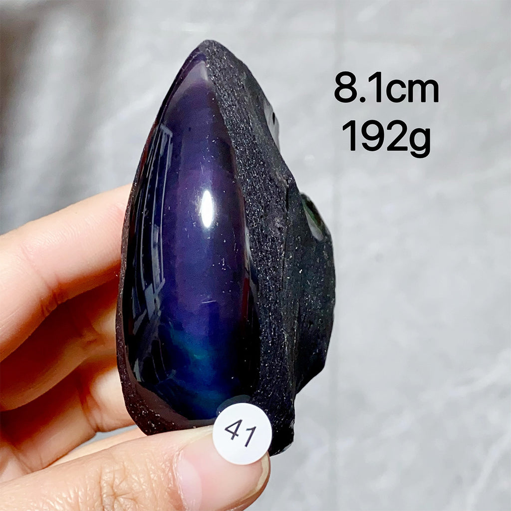 Natural Rainbow Obsidian Crystal Raw Stone