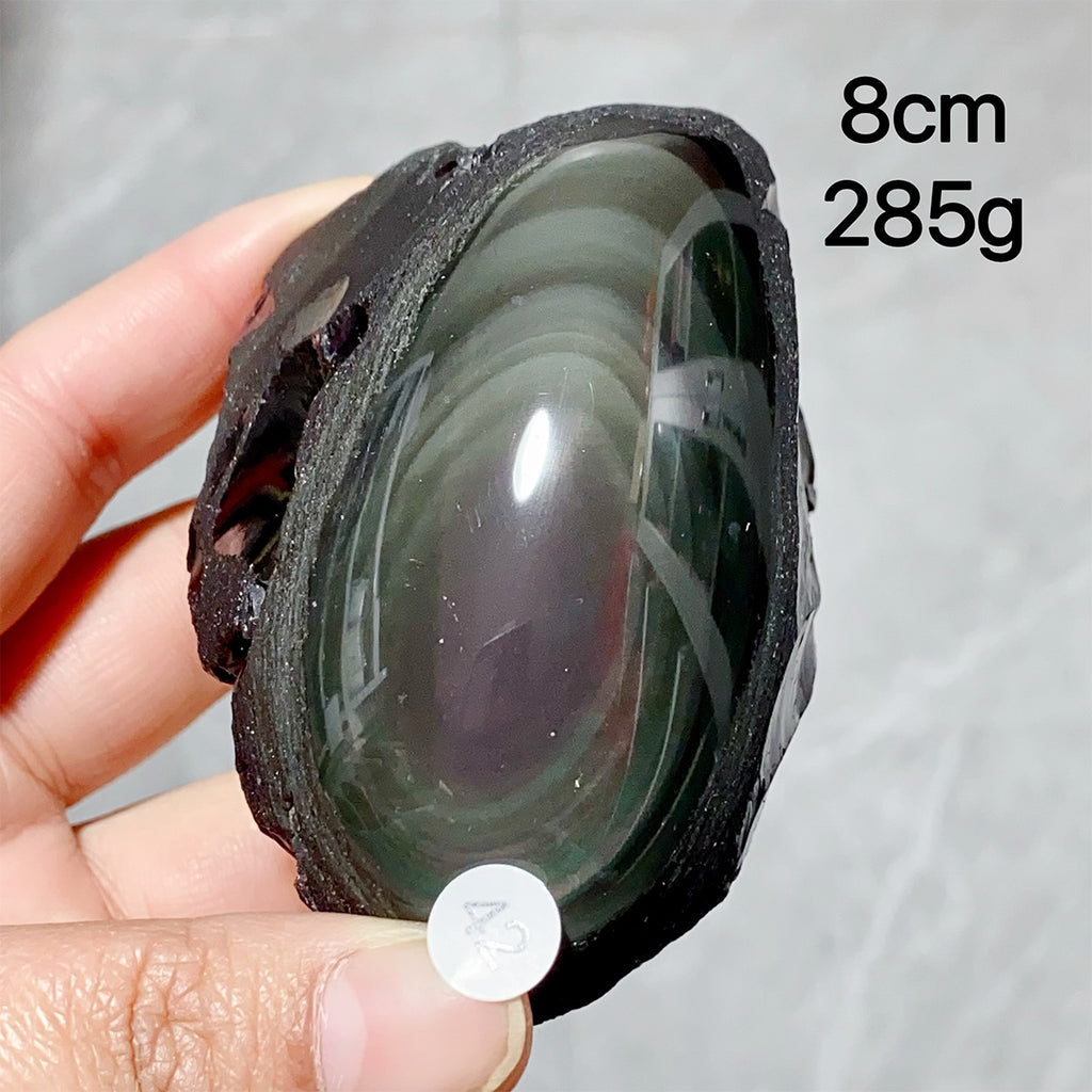 Natural Rainbow Obsidian Crystal Raw Stone