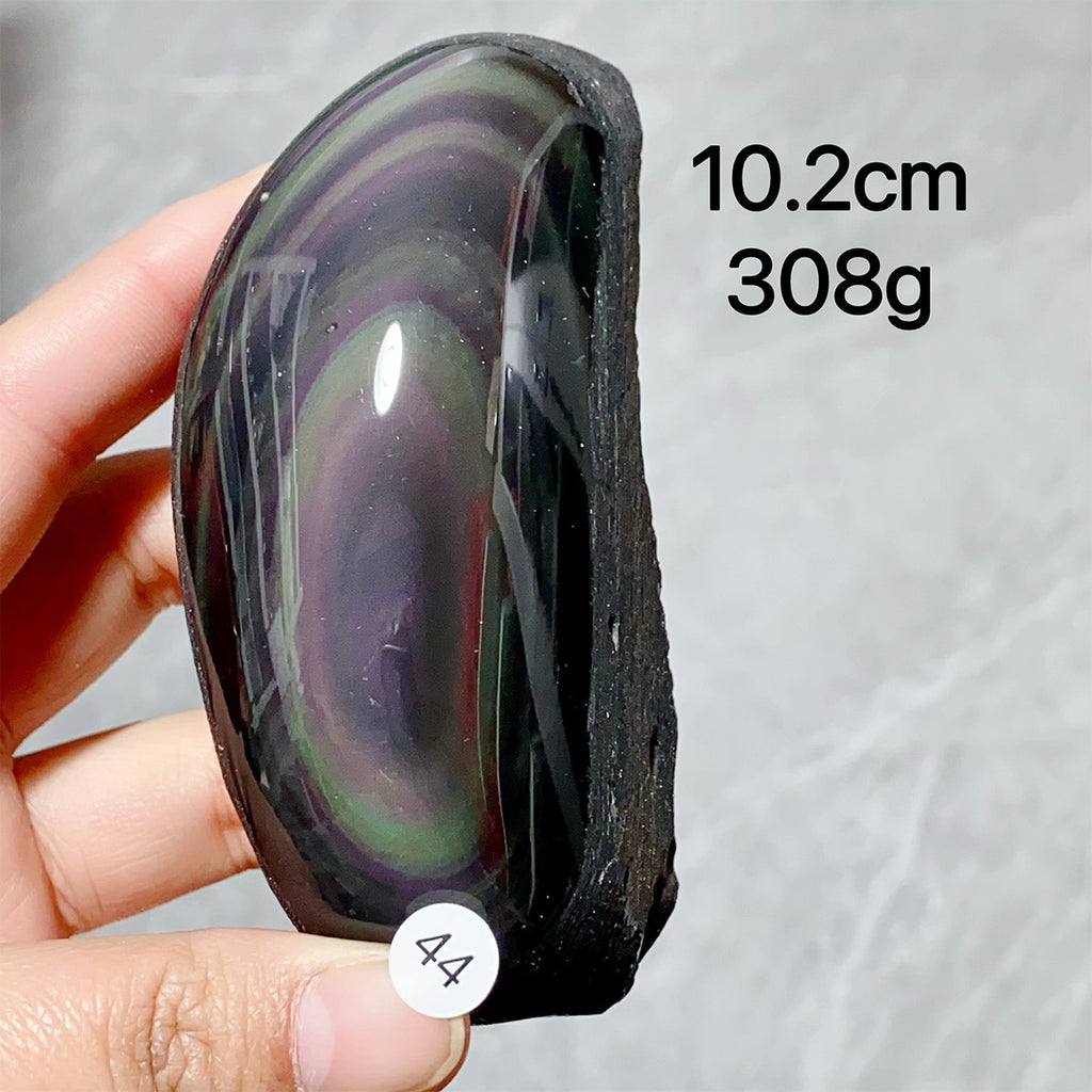 Natural Rainbow Obsidian Crystal Raw Stone