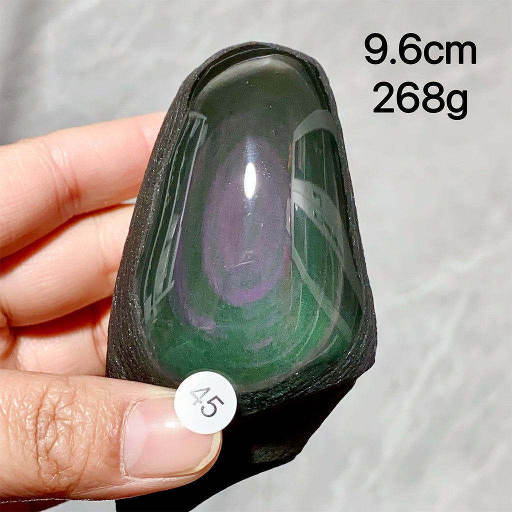 Natural Rainbow Obsidian Crystal Raw Stone