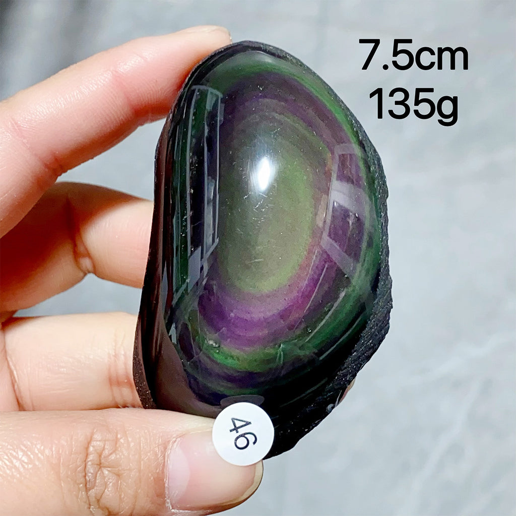 Natural Rainbow Obsidian Crystal Raw Stone