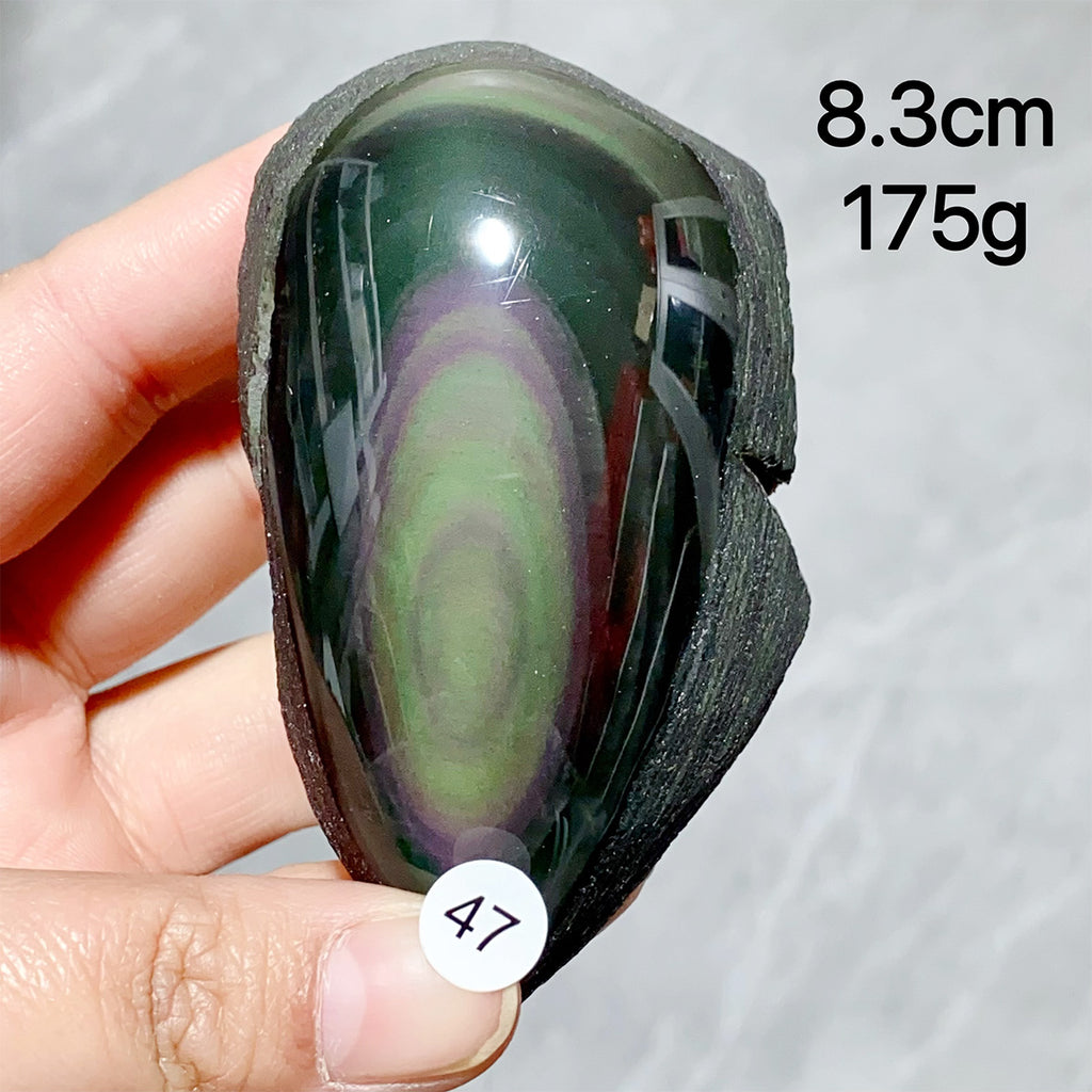 Natural Rainbow Obsidian Crystal Raw Stone