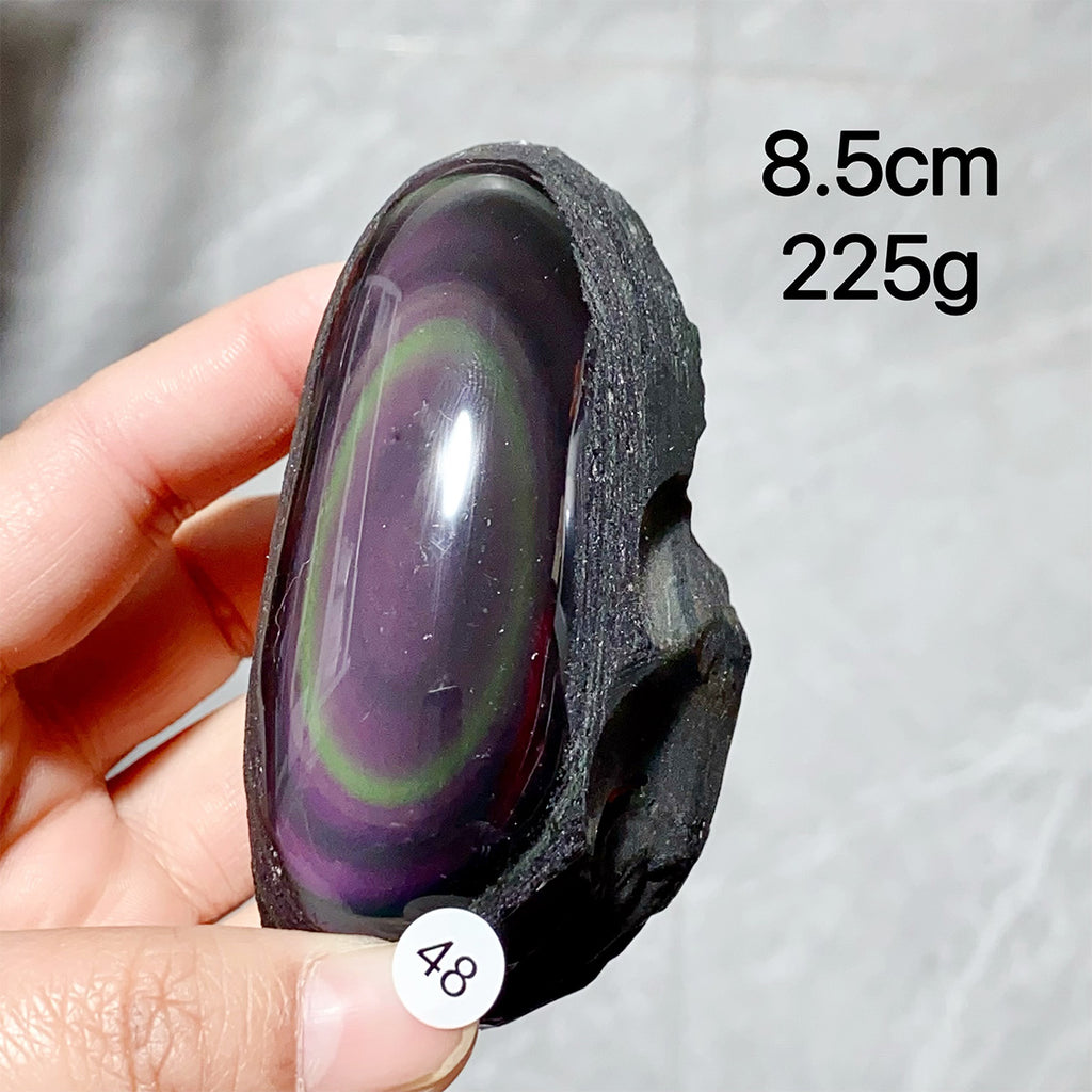 Natural Rainbow Obsidian Crystal Raw Stone