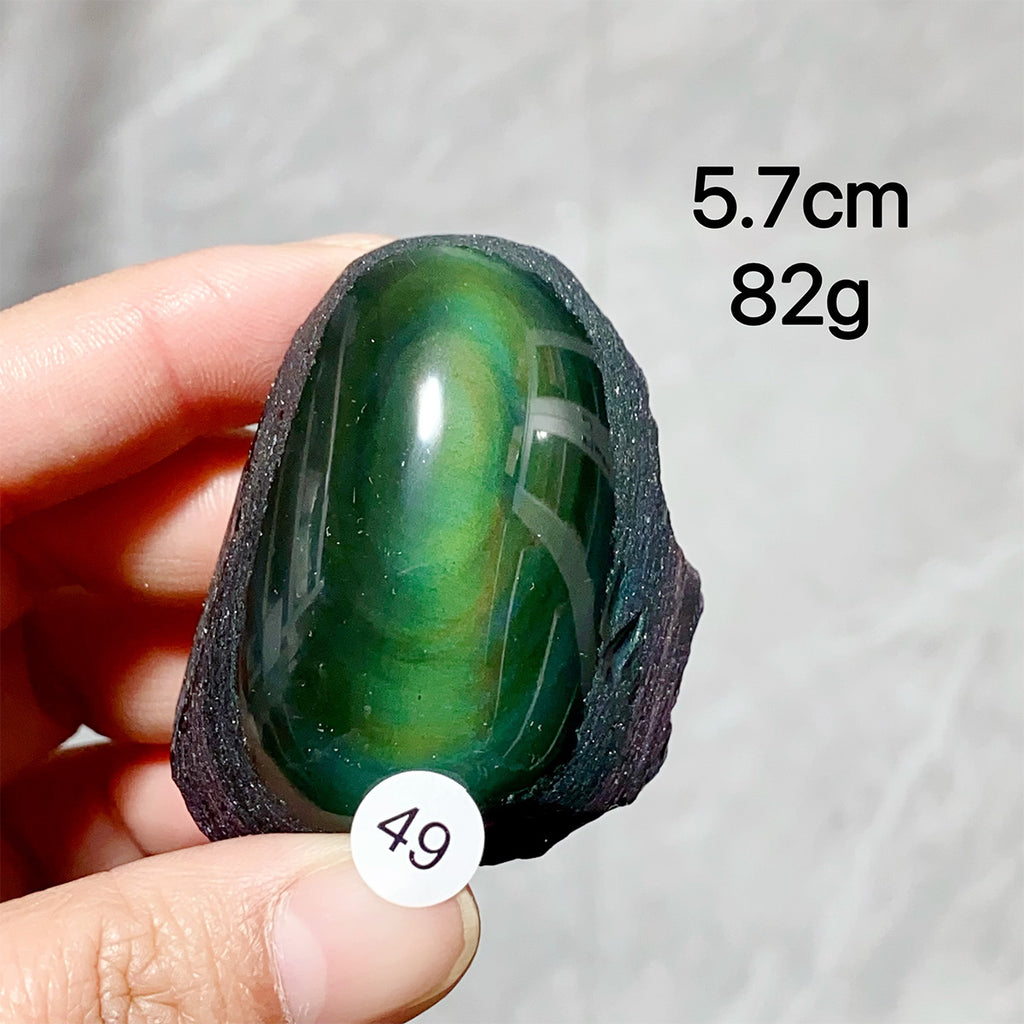 Natural Rainbow Obsidian Crystal Raw Stone