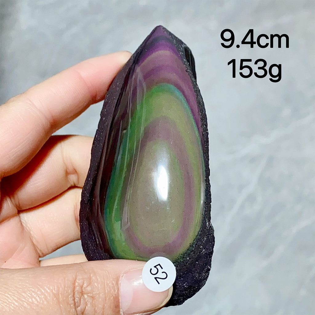 Natural Rainbow Obsidian Crystal Raw Stone