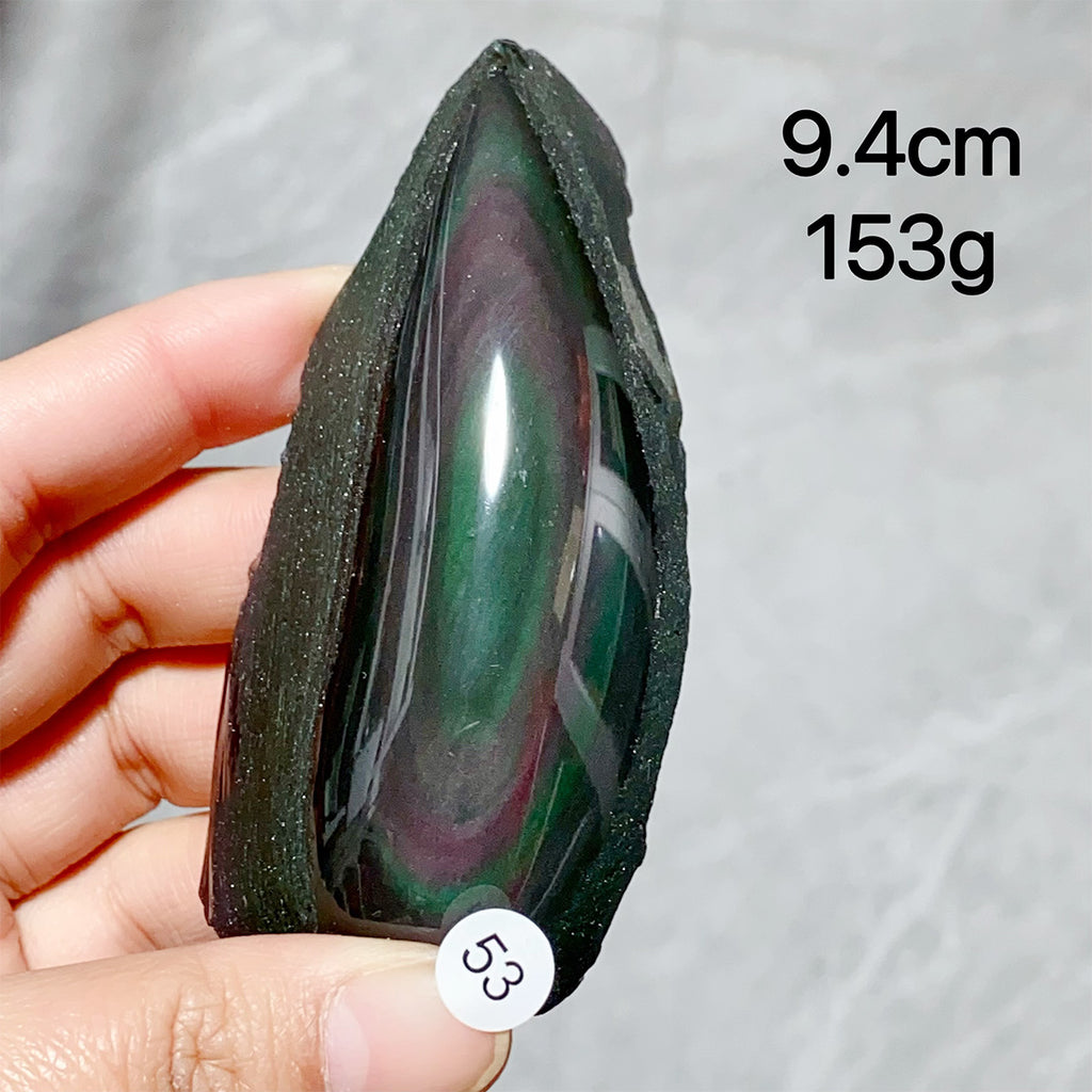 Natural Rainbow Obsidian Crystal Raw Stone