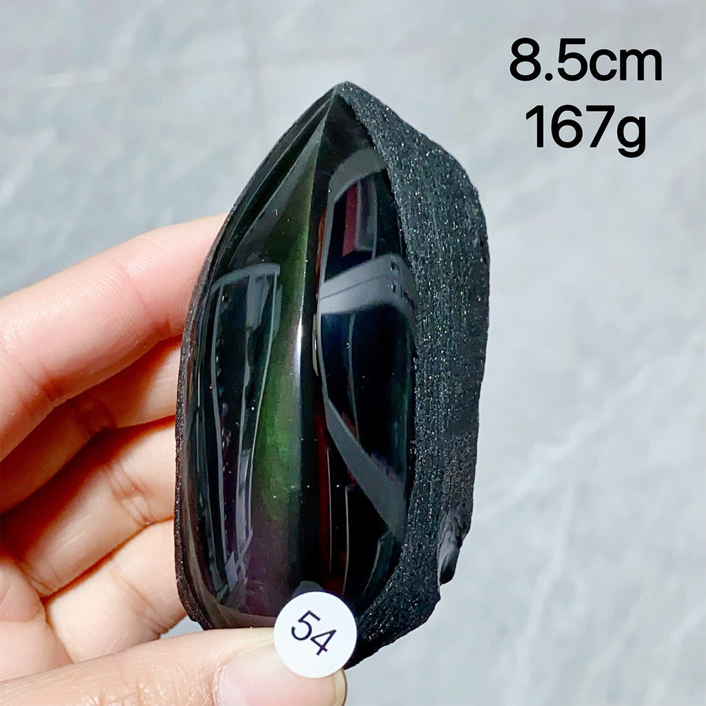 Natural Rainbow Obsidian Crystal Raw Stone