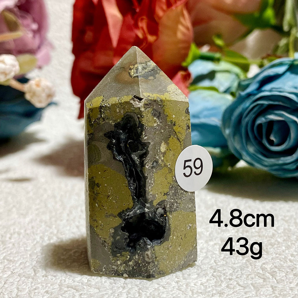 Natural Bumblebee Jasper Crystal Tower