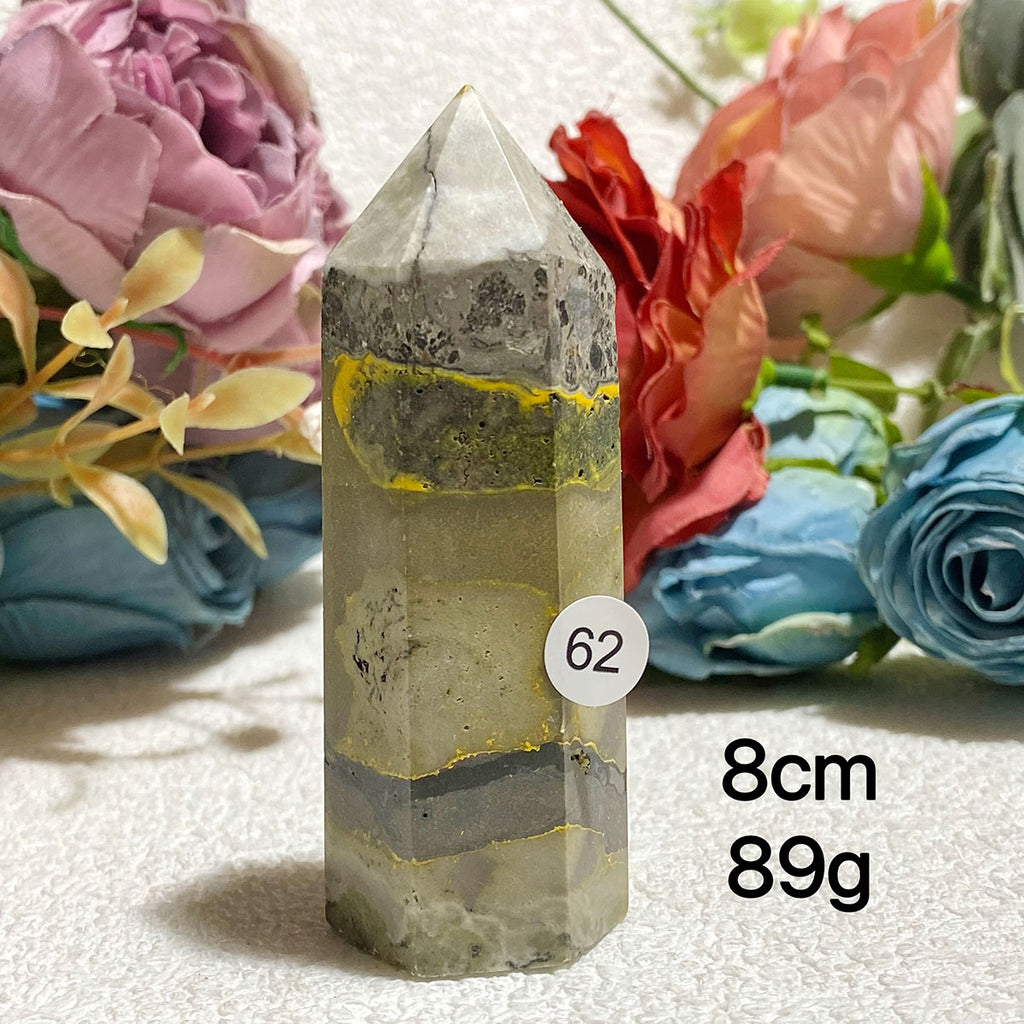 Natural Bumblebee Jasper Crystal Tower