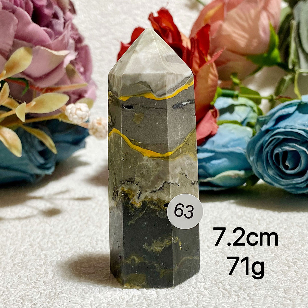 Natural Bumblebee Jasper Crystal Tower