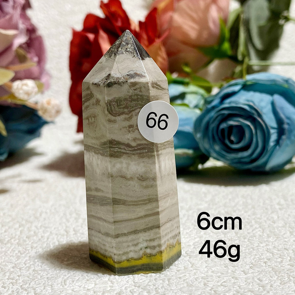 Natural Bumblebee Jasper Crystal Tower