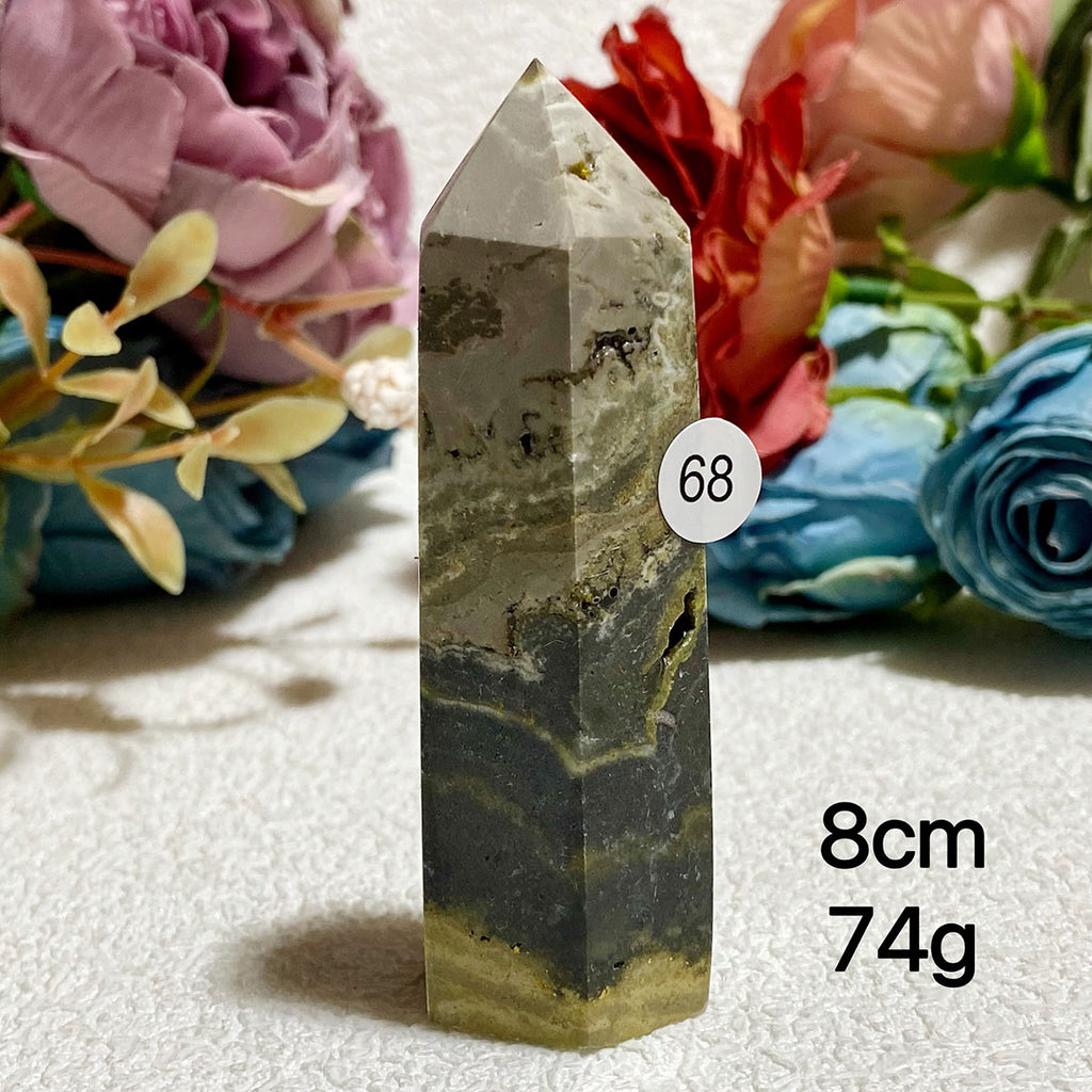 Natural Bumblebee Jasper Crystal Tower