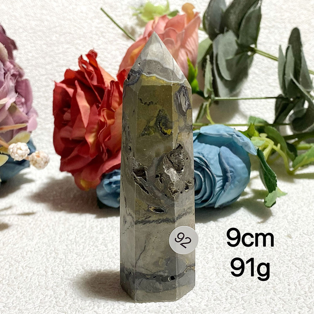 Natural Bumblebee Jasper Crystal Tower