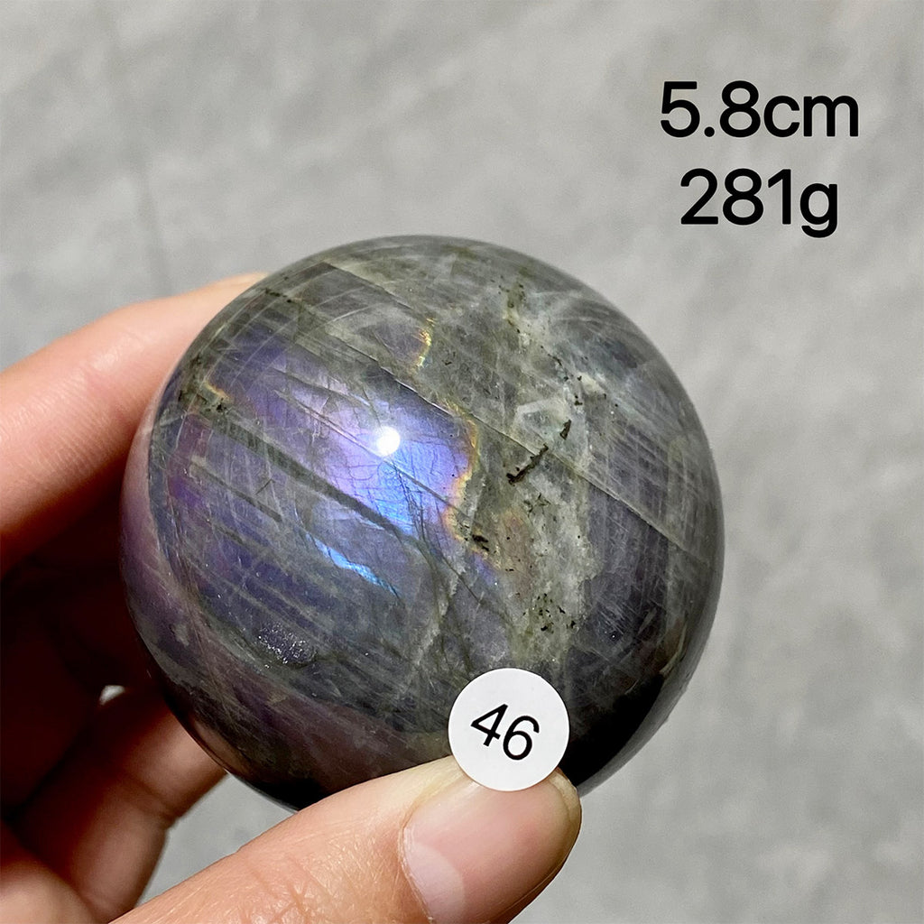 Natural Purple Light Labradorite Ccrystal Sphere