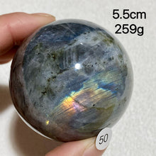 Load image into Gallery viewer, Natural Purple Light Labradorite Ccrystal Ssphere